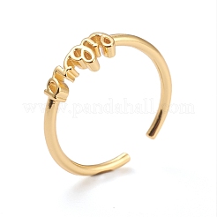 Латунные манжеты со знаком созвездия / знака зодиака RJEW-O042-06G-K