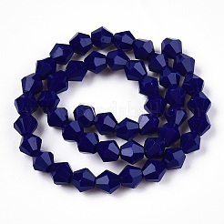 Opaque couleur unie imitation jade perles de verre brins&nbsp;EGLA-A039-P6mm-D10