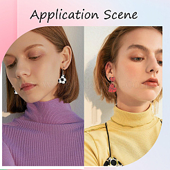 Набор для самостоятельного изготовления сережек-подвесок в форме сердца из дерева в виде спортивного мяча&nbsp;DIY-SC0024-94