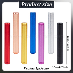 7 шт. 7-цветный переносной контейнер из алюминиевого сплава AJEW-AN0007-38