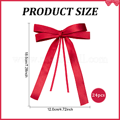 24 rond de serviette en ruban de satin polyester simple face avec nœud papillon&nbsp;HJEW-ME00170