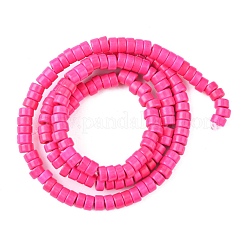 Синтетических нитей бирюзовые бусы&nbsp;X-TURQ-G110-4x2mm-04