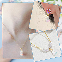 48 шт. двухцветные светящиеся стеклянные подвески&nbsp;GLAA-AR0001-39