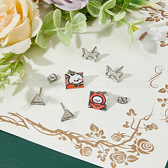 160 шт. 8 стиля сережек-гвоздиков из нержавеющей стали 304 STAS-DC0014-79