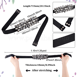 1шт черный полиуретановый эластичный цепной ремень AJEW-FG0002-35C