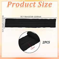 Col en tissu côtelé élastique en polyester&nbsp;DIY-WH0698-094B