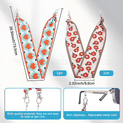 2 juego de cadenas para gafas de cinta de poliéster de 2 colores&nbsp;AJEW-SP0006-03