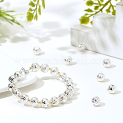 Гальванические бусины из натуральной лавы&nbsp;G-NB0001-94C