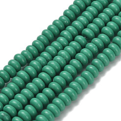 Синтетических нитей бирюзовые бусы G-Z110-B01-2x4mm-04