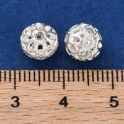 Латунные микро-паве прозрачные кубические цирконии разделители baeds&nbsp;KK-Z089-10S