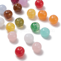 450шт 15 цвета круглые акриловые бусины с имитацией драгоценных камней OACR-YW0001-19