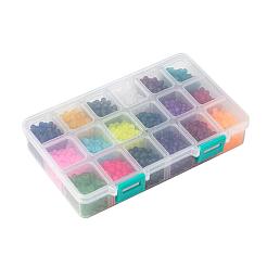 Perle di vetro trasparente 18 colori&nbsp;FGLA-JP0001-02-4mm