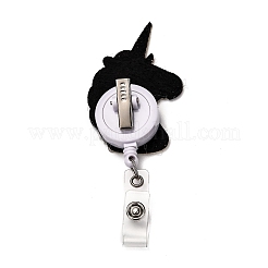 Единорог блестящая пудра из фетра и абс пластиковый значок катушки&nbsp;X-AJEW-I053-40