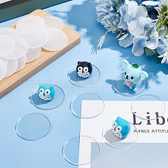 50шт акриловые плоские круглые фигурки дисплей базы KY-FG0001-12