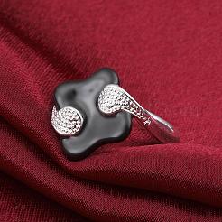 Модно латунь эмаль ромб кольца палец RJEW-BB07438-7