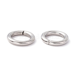 変色しない304ステンレススチールオープン丸カン  ラウンド  ステンレス鋼色  12x2mm  12ゲージ  内径：8mm&nbsp;X-STAS-C040-01A-P