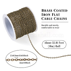 Железные плоские кабельные цепи с латунным покрытием CH-TAC0007-02AB