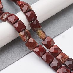 Натуральная красная радуга бусины из яшмы G-K359-B08-01