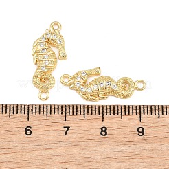 Ciondoli connettore in ottone con micro pavé di zirconi chiari&nbsp;CU-CBA56CE-10G