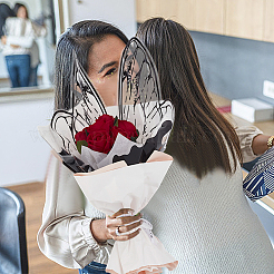 40 шт. 2-цветная подарочная упаковочная бумага с крыльями бабочки из ОПП&nbsp;DIY-DR0001-76