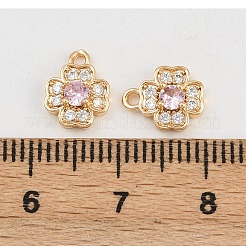 Латунные микро проложить кубического циркония подвески KK-K407-35G-03