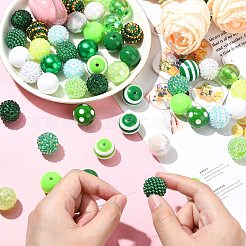 50 шт. Непрозрачные акриловые бусины&nbsp;MACR-CJ0001-98