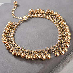 Legierung Kristall Strass Tennis Kette Glocke Quaste Fußkettchen&nbsp;FS-WG605A0-01