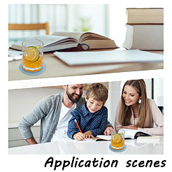 4 шт. 4-цветные градиентные акриловые коврики под чашки AJEW-GO0001-04