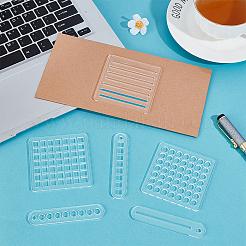 6шт 6 стиля акриловый шаблон для рисования AJEW-BC0009-04