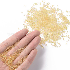 ガラスシードビーズ  トランスペアレント  ラウンド  淡いチソウ  12/0  2mm  穴：1mm  約30000ビーズ/ポンド&nbsp;SEED-A004-2mm-2