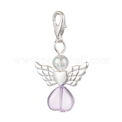 Акриловые подвески в форме сердца ангела HJEW-JM02538-02