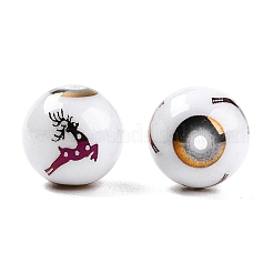 Рождественские непрозрачные стеклянные бусины&nbsp;LS-EGLA-R113-03G