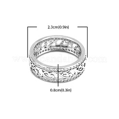 Кольца для пальцев с полыми цветами из латуни&nbsp;FS-WGD1340-02
