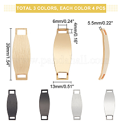 12 шт. 3 цвета 201 нержавеющая сталь соединительные звенья&nbsp;STAS-DC0006-03