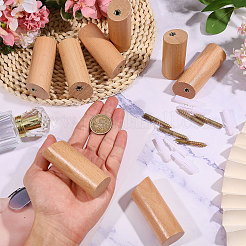 8 Set Säulen-Wandhaken aus Holz&nbsp;AJEW-GL0003-35B