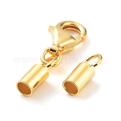 925スターリングシルバーカニカン  コードエンドとスタンプ925個付き  18KGP本金メッキ  22mm  内径：2mm&nbsp;STER-P055-03C-G