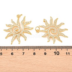 Латунные микропаве прозрачные подвески с фианитом&nbsp;LS-KK-C166-02G