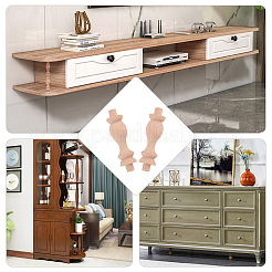 Découverte de décoration de rail en bois&nbsp;WOOD-WH0103-10A