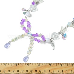 Колье с подвеской в виде листьев&nbsp;NJEW-FZ00007