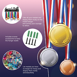 Модная железная вешалка для медалей ODIS-WH0021-305