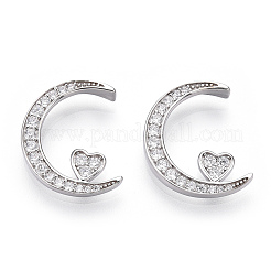 Подвески из серебра 925 пробы с родиевым покрытием и фианитами с микропаве STER-T004-35P