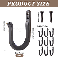 Железные настенные вешалки для одежды&nbsp;AJEW-WH20072-64B