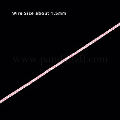 ナイロン糸  ミラノコード/ツイストコード  ピンク  1.5~2mm  約50m /ロール&nbsp;NWIR-OC0002-103