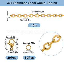 Наборы для изготовления цепочек из нержавеющей стали 304 своими руками&nbsp;DIY-SC0027-83A