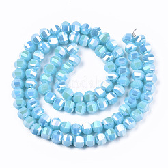 Стеклянные бусины с гальваническим покрытием &nbsp;EGLA-S194-01A-A