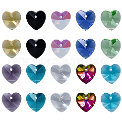 80шт 10 цвета романтические идеи на день святого валентина стеклянные подвески&nbsp;EGLA-SP0001-31