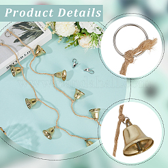 Подвесные украшения из джутовой оплетки&nbsp;AJEW-WH20020-325B