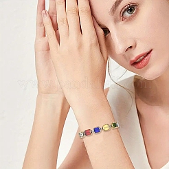 40шт 8 цвета прозрачные бусины лэмпворк ручной работы&nbsp;LAMP-YW0004-31