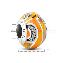 925 европейская бусина из стерлингового серебра с родиевым покрытием TS-C-017