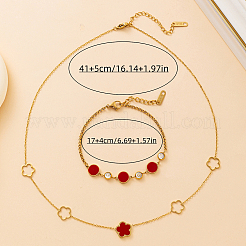 Элегантный комплект украшений из нержавеющей стали 201 ZX0259